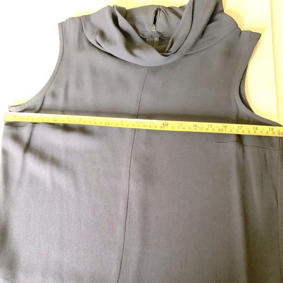 Beautiful Dark gray cowl-neck summer tank top with back zipper closure - Picture 4 of 6